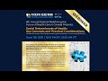 WEBINAR: Social Determinants of Health: Key Concepts and Practical Considerations