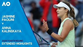 Jasmine Paolini v Anna Kalinskaya Extended Highlights | Australian Open 2024 Fourth Round