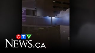 Watch the moment a parking structure collapses in Ottawa