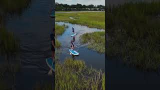 Cadets enjoy paddleboarding on the Ashley River