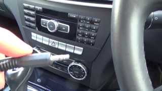 How To connect an Apple iPod, iPhone to your Aux jack on a MERCEDES BENZ C CLASS