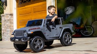 Hyper Toys 12 Volt Jeep Gladiator Battery Powered Ride On Vehicle