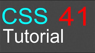 CSS Tutorial for Beginners - 41 - Vertical menu