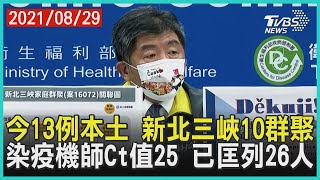 今13例本土 新北三峽10群聚 染疫機師Ct值25 已匡列26人【TVBS新聞精華】20210829