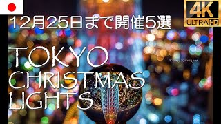 【4K】Top 5 Tokyo Christmas Lights🎄🎅東京クリスマスイルミネーション5選 六本木 丸の内 スカイツリー お台場 ドーム #Japan