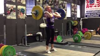 Chelsea Clean + Front Squat + Jerk 97 kg (214 lbs) at 67 kg Bodyweight