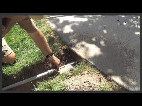 How to install a sprinkler pipe/conduit under a sidewalk How to install a sprinkler pipe/conduit under a sidewalk