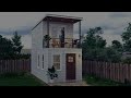 a cozy and stylish two storey 55 sqm tiny house design