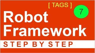 Robot Framework Beginner Tutorial 7 - How to use TAGS