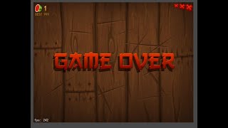 Simple Fruit Ninja Game using JavaScript