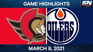 NHL Game Highlights | Senators vs Oilers – Mar. 8, 2021