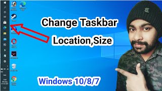 how to Change taskbar location | taskbar ko niche kaise laye