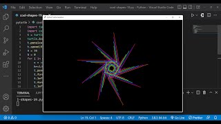 Python Turtle Graphics - 29 | Cool Shape Drawing | Python Turtle Coding Video | Learnonpy |