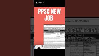 Ppsc jobs 2025.ppsc update #shorts#ppsc#ppscupdate