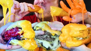 3 hours MESSY + CHEESY Extreme Food Eating !