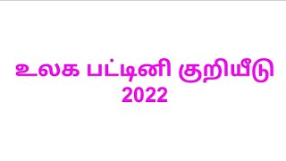 உலக பட்டினி குறியீடு 2022 | world hunger index 2022 | TNPSC current affairs