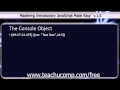 JavaScript Training Tutorial The Console Object