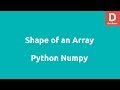 Python Numpy Shape of Array