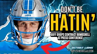 Detroit Lions QB Jared Goff Just Hit His HATERS With AN ABSOLUTE BOMBSHELL!!!