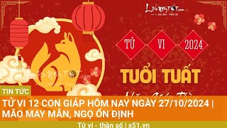 Tử vi 12 con giáp hôm nay ngày 27/10/2024 |  Mão may mắn, Ngọ ổn định