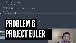 Project Euler Problem 6 Python solution