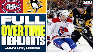 Montreal Canadiens at Pittsburgh Penguins | FULL Overtime Highlights - January 27, 2024