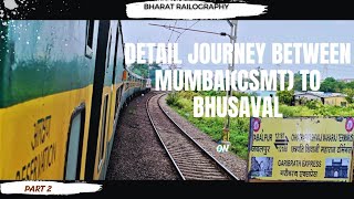 Full Journey video from Mumbai to Bhusaval onboard Mumbai CSMT - Jabalpur Garib Rath Express