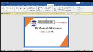 Microsoft word certificate Design | How to create certificate in MS word #viral#yu education