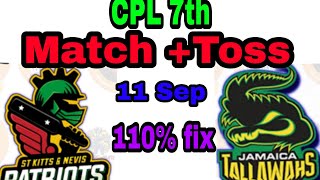 #CPL Match no 7th who will today St kitts and Nevis Patriots vs Jamaica Tallawahs..