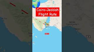 Cairo to Jeddah flight Route #flight #travelmap #shorts #viralvideo #flightpath #cairo #jeddah