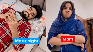 Using phone at night 😂 - Mom Enters - Relatable ? 🤣 - @Priyal_Kukreja ~ Dushyant Kukreja #shorts