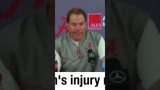 Nick Saban irked by injury report related question | 😂