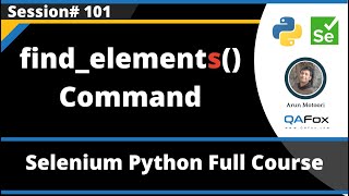 find_elements() Command (Selenium Python - Session 101)