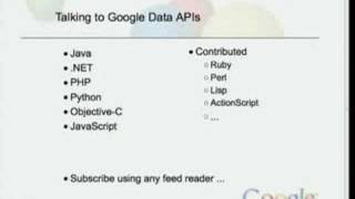 Faculty Summit 2008 Day 1: Google Data