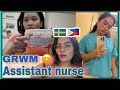 GRWM me for my shift as a Asistant nurse 😊Work weekend after ng bakasyon 😊 filipina living in sweden