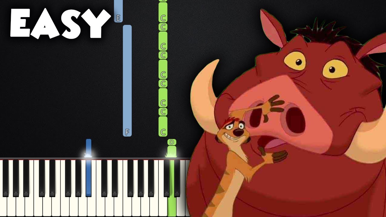 The Lion Sleeps Tonight The Lion King Easy Piano Tutorial Sheet