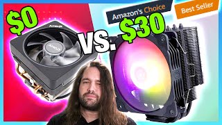 Top Amazon Cooler vs. AMD Stock Cooler: $30 Vetroo V5 Air Cooler Review