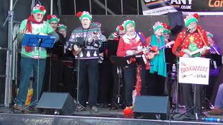 Buskuleles play the Usk Christmas Festival 2016