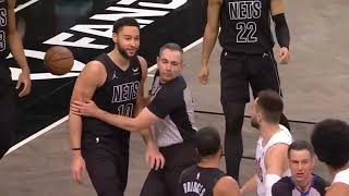 Ben Simmons and Jarrett Allen has FIGHT after Ben pushed him to the ground!!!!!!!!!