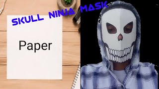 Easy Paper Skull Ninja Mask || Halloween Paper mask || How to make Ninja Mask || Paper Mask ||