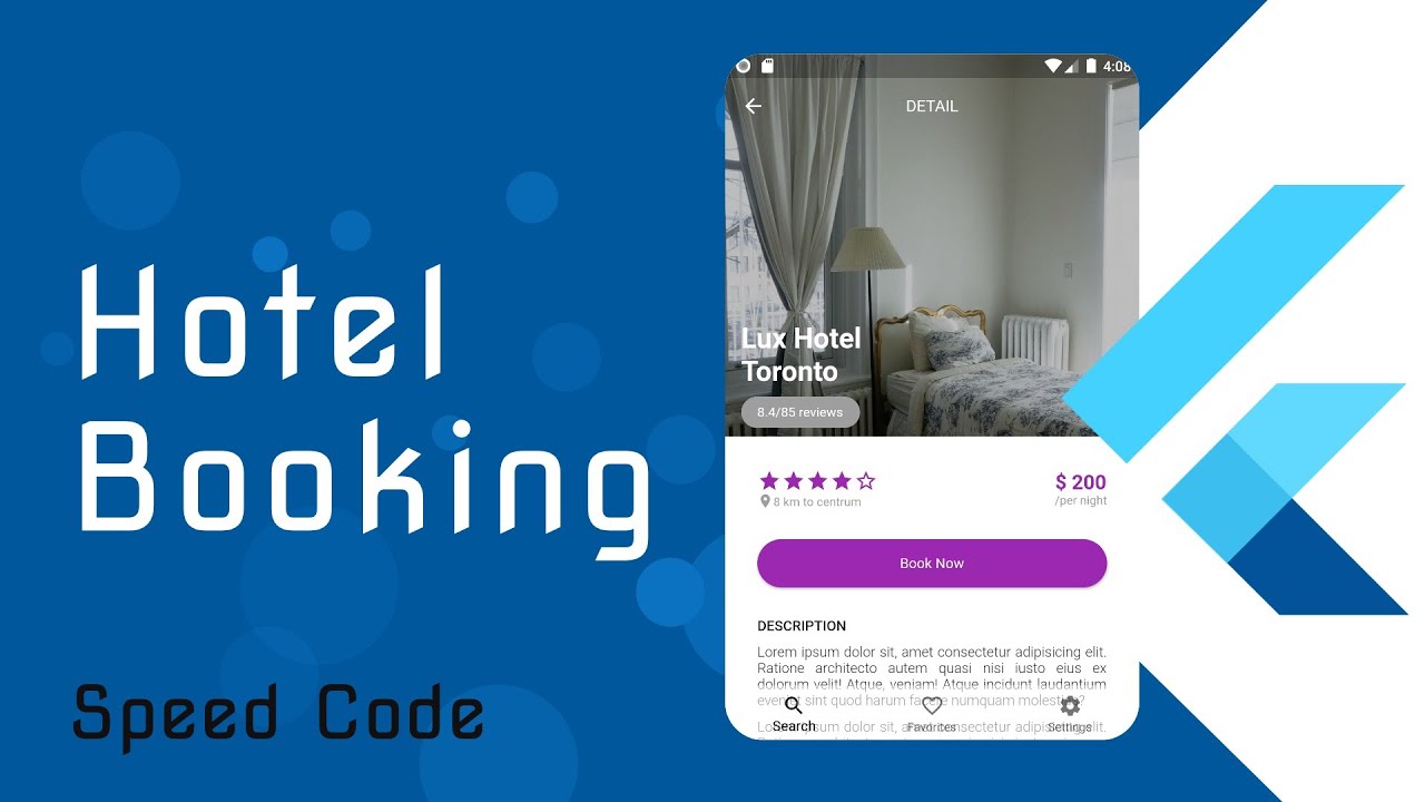 Flutter UI - Hotel Booking App - Room Details Page - Speed Code - YouTube