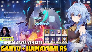 Damage Ganyu Segini Cukup Ga ya ?? Ganyu + Hamayumi R5 - Spiral Abyss Lt 12