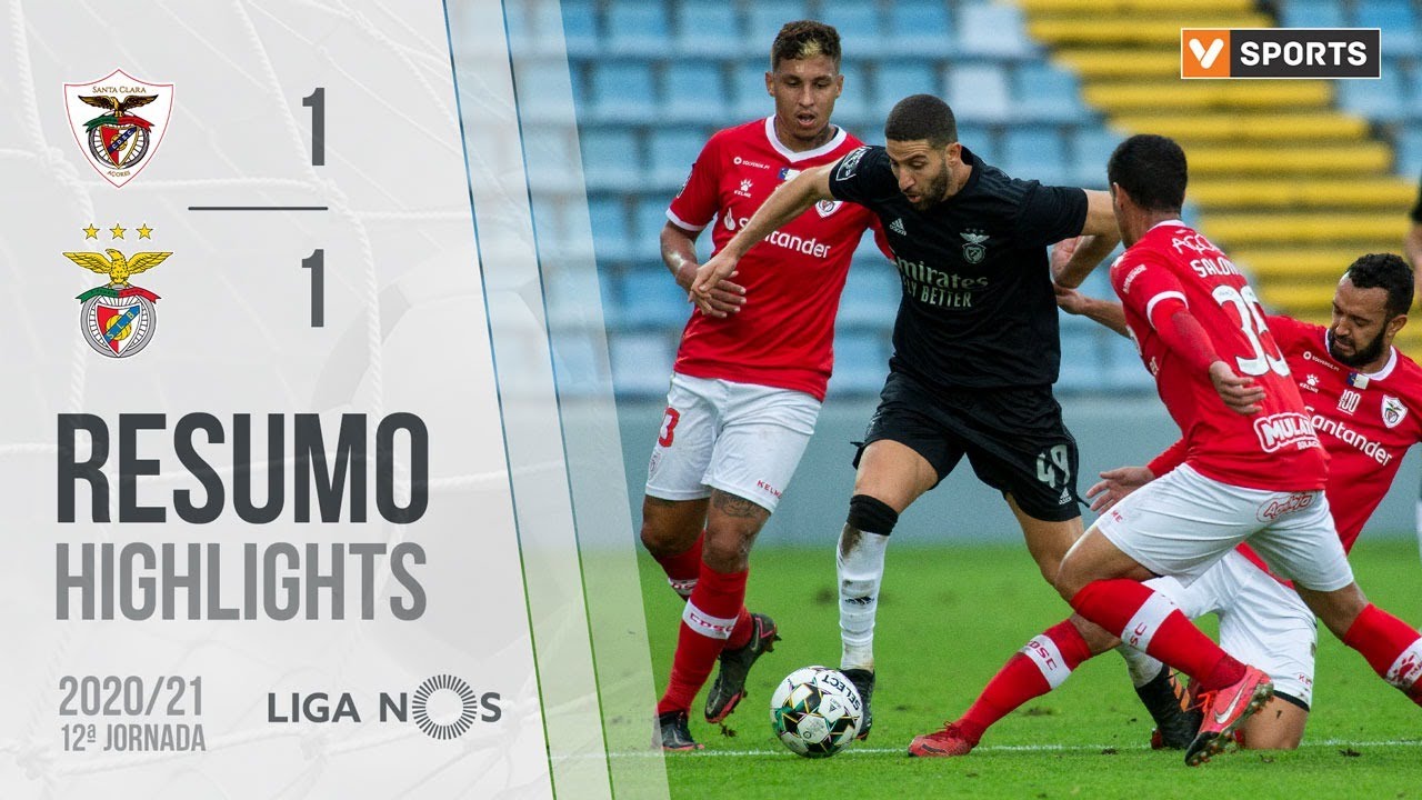 Highlights | Resumo: Santa Clara 1-1 Benfica (Liga 20/21 #12) - YouTube