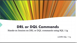 Oracle SQL DQL COMMANDS. ( with Hands-on)