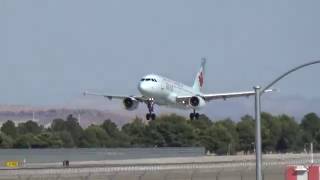 *Canadian Charter* Air Canada Jetz A319-114(C-GBIA) arrives at Las Vegas!