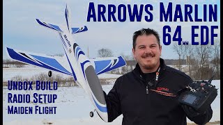 Arrows - Marlin - 64mm - Unbox, Build, Radio Setup, & Maiden Flight