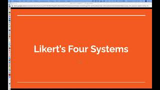 Org Comm Chapter 4 SL5   Likert's Four Systems