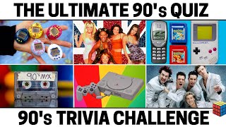 Ultimate 90's Trivia Challenge / Flashback to the 90's / Assorted Multiple Choice 90s Quiz Questions