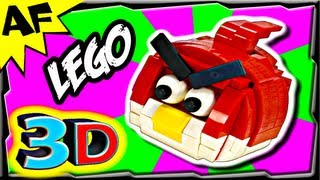 3D RED BIRD - Lego Angry Birds Animated Review with Building Instructions