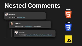 Coding Projects - Nested Comments with HTML, CSS and JS